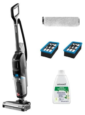 Productafbeelding van Bissell HF2 Pro, verticale stofzuiger, zonder zak, zwart, 0,58 liter, rechthoekig, geschikt voor droog en nat gebruik