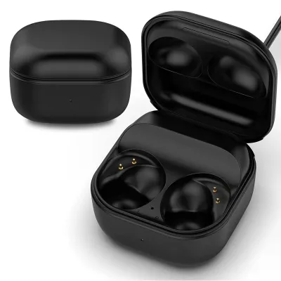 Obrázok produktu pre Náhradné nabíjacie puzdro pre slúchadlá, nabíjacie puzdro USB pre slúchadlá Bluetooth, nabíjacie puzdro pre Galaxy Buds 2 PRO SM R510, čierne