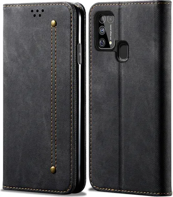 Obrázek produktu pro Galaxy M21S Pouzdro, Kožené Peněženkové Pouzdro s Magnetickým Uzavíráním a Stojánkem pro Samsung Galaxy M21S černé