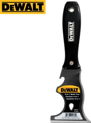 Produktbild von DEWALT Malers Tool 9 in 1 Multitool Trockenbau Spezialmesser Lack Spachtel DXTT 2-200