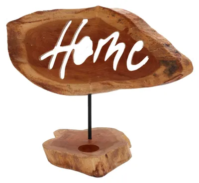Imagen del producto de Portavelas con Letrero - Casa