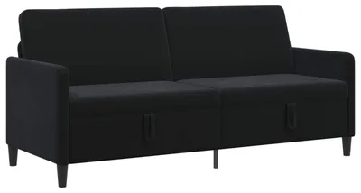 Produktbild von vidaXL Sofa mit Stauraum Schwarz 192 x 78 x 87 cm Polyester