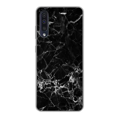 Produktbild von MuchoWow® Handyhülle Schutzhülle Hülle für Samsung Galaxy A30s Marmor - Stein - Schwarz Silikon Softcase Handy Hülle - Karteninhaber