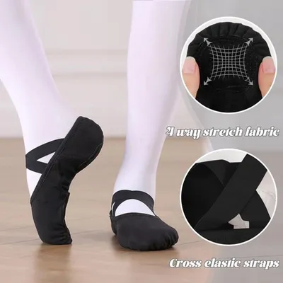Ballettschuhe mit Spiltzool - Ballerinas für Mädchen - Sehr elastisch - Tanzschuhe für Kleinkinder/Kinder - 20 Größen