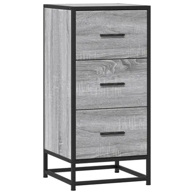 Produktbild von Sideboard Grau Sonoma 35,5x35x76 cm Holzwerkstoff und Metall