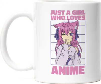 Produktbild von Just A Girl Who Loves Anime Tasse Otaku Baka Manga Comic Geschenkidee Fans
