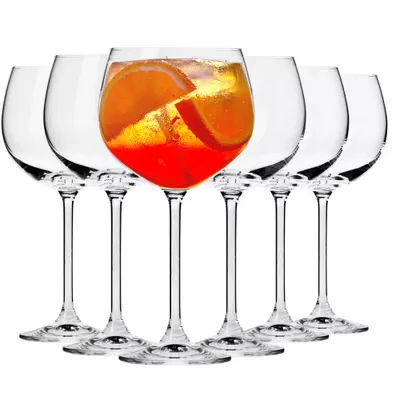 Produktbild von KROSNO Venezia Wassergläser & Weingläser 6er Set 480ml – Hochwertiges Crystalline Glas – Spülmaschinengeeignet – Großer Kelch & Hoher Stiel