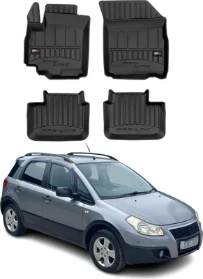 Image de 2005-2014 Fiat Sedici Tapis de sol TPE noir 4 pcs