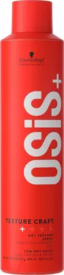A red spray bottle of Schwarzkopf Professional Osis+ Texture Craft.