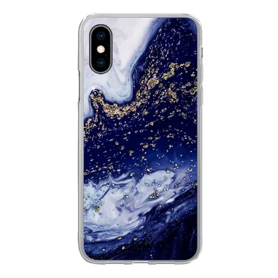 Produktbild von MuchoWow® Handyhülle Schutzhülle Hülle für iPhone X Marmor - Gold - Natursteine Silikon Softcase Handy Hülle - Handyhülle