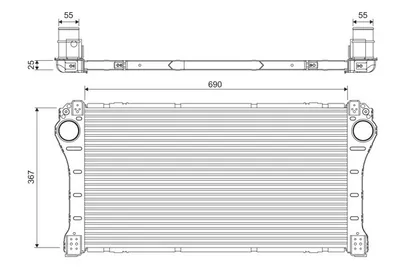 Produktbild von VALEO 818387 Ladeluftkühler LLK für TOYOTA AVENSIS Station Wagon (ZRT27, ADT27) Turbo Intercooler