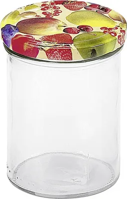 Produktbild von EMSY Schraubdeckelglas mit 82mm TO-Deckel Obstdekor 440 ml 6er Pack