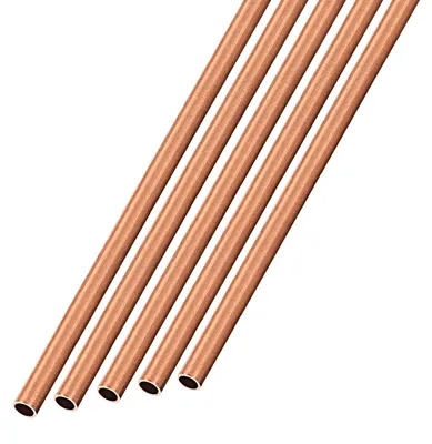 Kupferrohr 2 mm AD x 0,2 mm Wand x 300 mm, 5 Stück