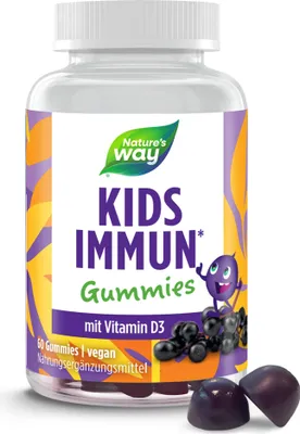 Produktbild von Kids Immun Gummies – Vitamin D3, Holunderbeer-Geschmack