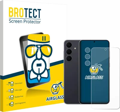 Produktbild von BROTECT Schutzglas für Samsung Galaxy S25 FE Enterprise Edition (Display+Kamera) Schutzfolie Panzer Folie Glas Display Schutz klar