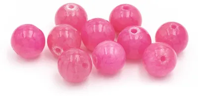 Produktbild von Vintageparts Jade Perlen Magenta ca. 8 mm, 10 Stück