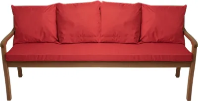 Image de Coussins pour banc de jardin Rouge| Assise 180x60x7 + dossier 4x 56x50cm| Coussins pour balançoire de jardin| Coussins pour canapé de jardin pour 4 personnes
