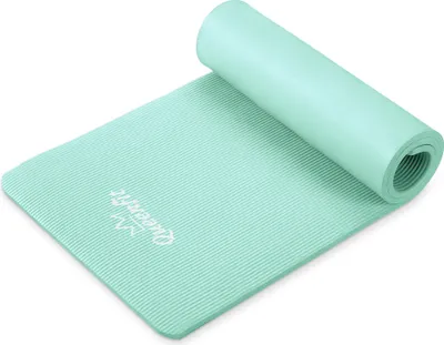 Obrázok produktu pre Queenfit podložka na cvičenie 1,5 cm - 180x61 cm - podložka na cvičenie pilates, jogy a fitnes - protišmyková podložka na jogu - morská modrá