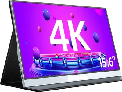 Zdjęcie produktu dla przenośny monitor 4K, wyświetlacz HDR IPS, dwa głośniki, wtyczka EU