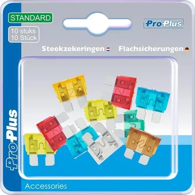 Image de Fusibles à lame standard assortis 10 pièces sous blister