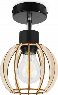 Produktbild von Moderner LED Holz Kugel Spot – Wandleuchte & Deckenstrahler im Designstil