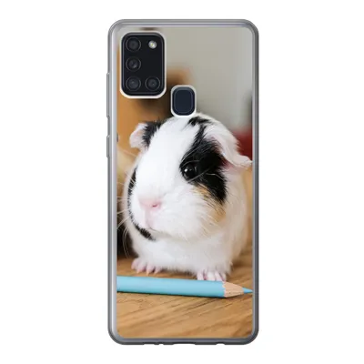 Produktbild von MuchoWow® Handyhülle Schutzhülle Hülle für Samsung Galaxy A21s Entzückende Baby-Meerschweinchen Silikon Softcase Handy Hülle - Hartschale
