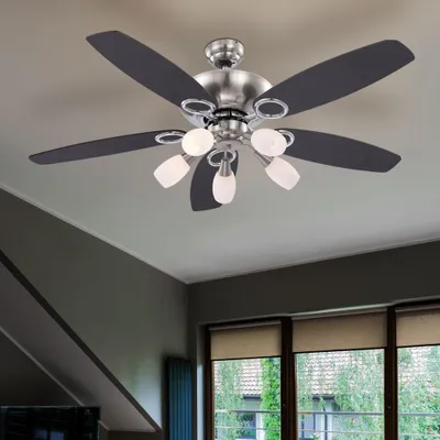 Produktbild von LED Deckenventilator, Zugschalter, Glas, D 130 cm
