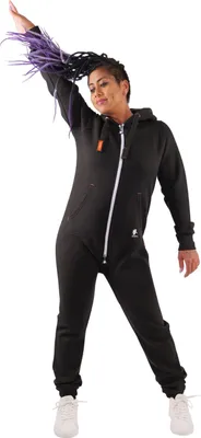 Produktbild von O'Poppy Jumpsuit Damen mit spitzer Kapuze schwarz