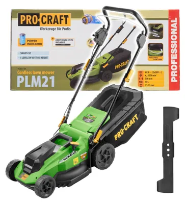 Obrázek produktu pro Procraft PLM21bb akumulátorová sekačka na trávu 40 V (2x 20 V) 380 mm Brushless Solo – bez akumulátoru, bez nabíječky