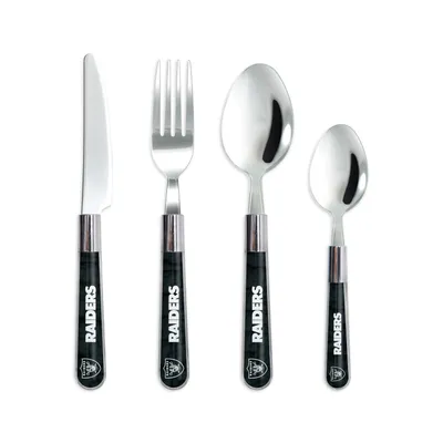 Produktbild von NFL Las Vegas Raiders Besteckset 16-teilig Set Gabel Löffel Messer Barbecue