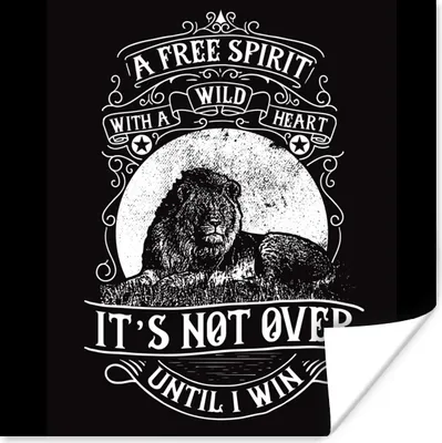 Produktbild von MuchoWow® Poster Löwe - Retro - Briefe - Zitat 75x75 cm - Wand Dekoration