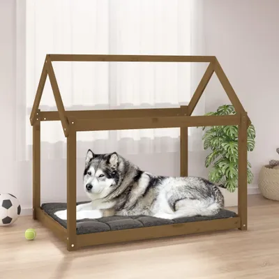 Obrázok produktu pre The Living Store Pelech pre psov Honey brown 111x80x100 cm Borovicový masív