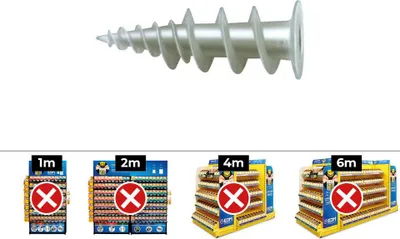 Image de Chevilles Nylon Celo 4.4x40 Fixation Universelle Avec Vis Incluses - Celo