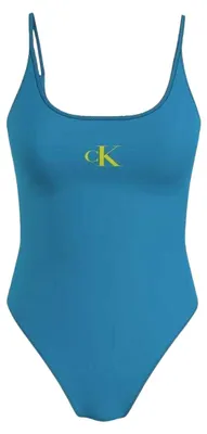 Image de Calvin Klein - Maillot de bain pour femme, dos échancré NA1053 (S) (bleu)