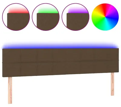 Zdjęcie produktu dla VidaXL 3121629, Ciemny brąz, Poliester, Drewno, 1800 mm, 78 cm, 88 cm, 50 mm