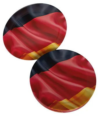 Produktbild von Pappteller Fußball 4 Sterne & Flagge bunt Ø 23 cm 8 Stück