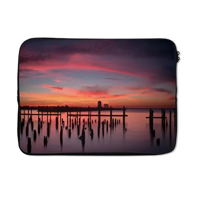 Produktbild von MuchoWow® Laptop Hülle 14 ZollStrand bei Sonnenuntergang Laptoptasche - Laptoptasche - Stoßsicher - Schutzhaube