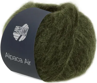 Produktbild von Lana Grossa ALPACA AIR 50 g kuschelweiches Alpaka- und Merino-Strickgarn 140 m  Farbe 025 - Lodengrün
