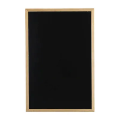 Image de ZELLER Tableau magnétique à craie, métal, cadre en bois de pin 40x60cm
