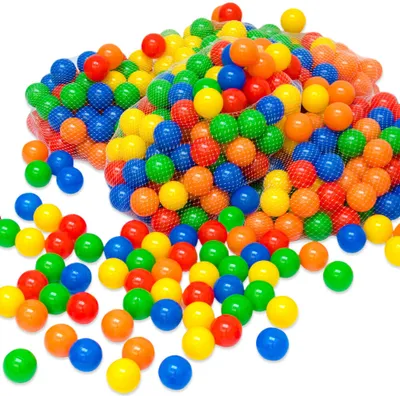 Produktbild von 350 bunte Bälle für Bällebad 5,5cm Babybälle Plastikbälle Baby Spielbälle