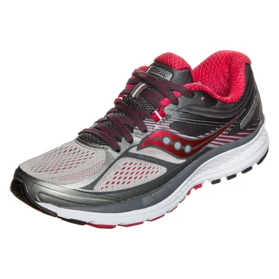 Produktbild von Guide 10 Laufschuh Damen Saucony grau / silber / rot 6.5 US - 37.5 EU