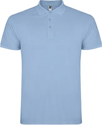 Immagine prodotto di Roly PO6638 | Polo Star da uomo, Piqué - Colore: Sky Blue 10 - Taglia: XL