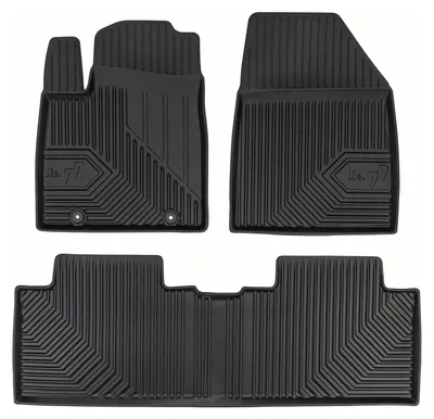 Image de Tapis avant en caoutchouc + tunnel pour BYD Atto2 2024- (SUV) – 3 pièces, noirs, sur mesure
