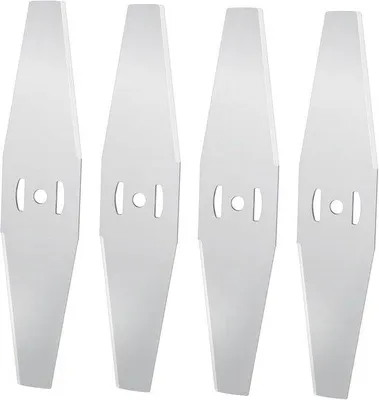 Produktbild von 4 Stück Metall-Segmente für Rasenmäher - Ersatzmesser für Rasenmäher - Metall-Sägeblatt Ersatz für Rasenmäher - Diafragma 5 mm - Rasenmesser - Zubehör für Lithium-Ion Rasenmäher und elektrische Rasenstreicher