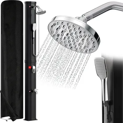 Produktbild von Jopassy Solardusche Pooldusche Außendusche Shower Pool Reise Deluxe Gartendusche 60L (mit Schutzabdeckung、mit Handbrause、Schwarz)