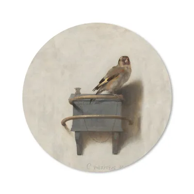 Produktbild von MuchoWow® Mauspad Mousepad Stieglitz - Alter Meister - Carel Fabritius 20x20 cm - Mousepads - Maus Mat - Pad - Mausunterlage - Schreibtischmatte
