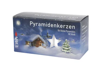 Produktbild von IDENA Pyramidenkerze weiß 50er ca. 14x70mm