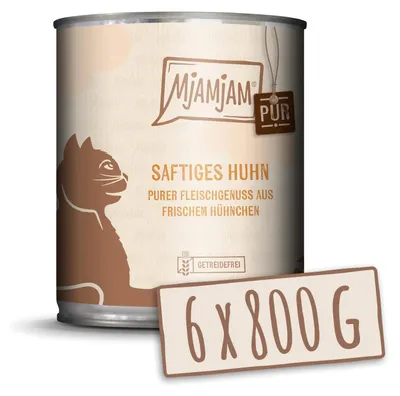 Zdjęcie produktu dla MjAMjAM - 6x800g czysty kurczak mokra karma dla kotów główna karma naturalna
