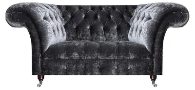 Zdjęcie produktu dla Aksamitna sofa Chesterfield designerskie dwuosobowe sofy tekstylne sofy tapicerowane