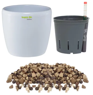 Produktbild von happy nature Set 4-teilig Keramik Blumentopf Venus weiß Erdkultur Ø 20,0 cm H 13,5 cm (18/12)